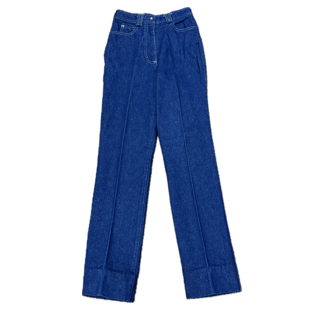 👖🛼 JAVLIN SPORT Vintage 70s USA Glitter Jeans | High Rise Disco Sparkle | Sz 4